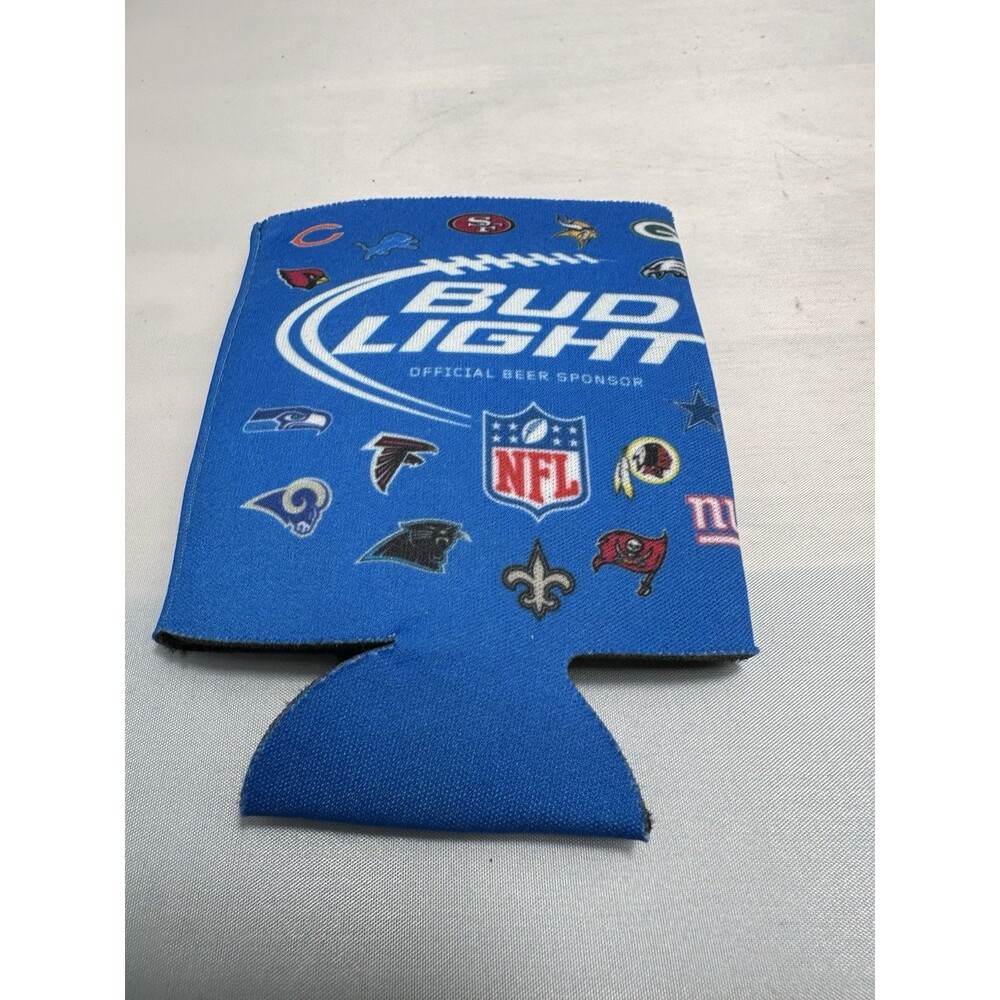 (6) Bud Light NFL Can or Bottle Koozie Official Beer Blue Note Washington Logo